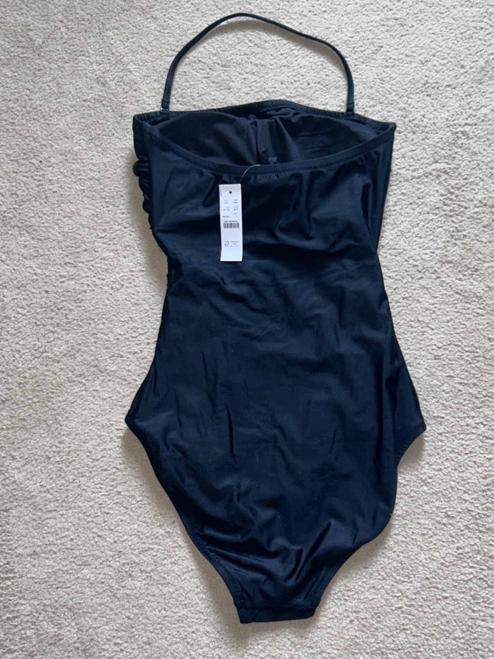 NWT J. Crew long-torso ruched bandeau one-piece 4 - Picture 6 of 11